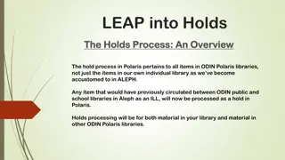 Overview of LEAP Holds Process in Polaris Libraries