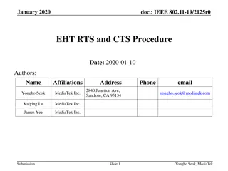 IEEE 802.11-19/2125r0 EHT RTS and CTS Procedure Details