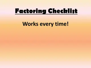 Efficient Factoring Techniques for Polynomial Equations