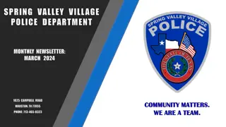 Community Matters: Updates from Spring Valley Village Police Department