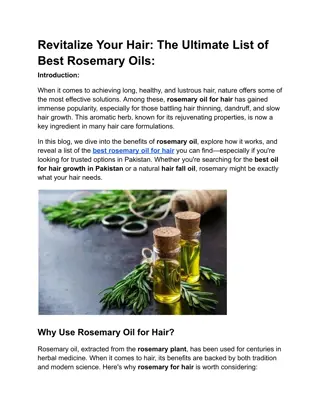 Revitalize Your Hair The Ultimate List of Best Rosemary Oils