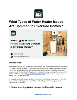 What Types of Water Heater Issues Are Common in Riverside Homes