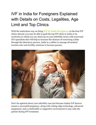 IVF in India for Foreigners Explained with Details on Costs, Legalities, Age Limit and Top Clinics