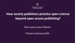 Society Publishers Embracing Open Science Practices Beyond Access