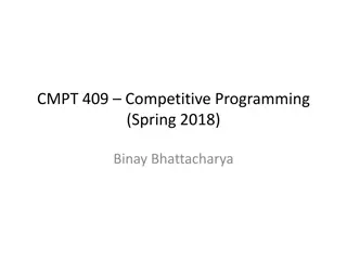 Competitive Programming Course at CMPT 409 Spring 2018