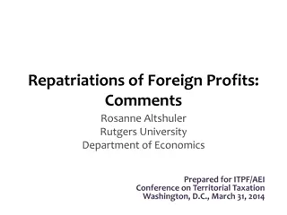 Understanding International Taxation: Insights on Profit Repatriations