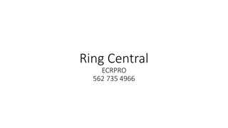 Ring Central ECRPRO Staff Logins and Meeting Access Information