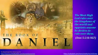 Daniel's Admonition to King Belshazzar - The Most High God's Sovereignty Revealed