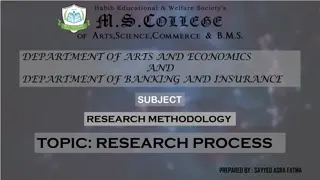 Effective Research Process in Arts, Economics, Banking, and Insurance