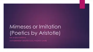 Theory of Mimesis in Poetics by Aristotle: A Comparative Analysis