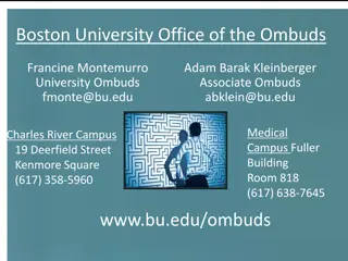 Boston University Office of the Ombuds: Conflict Resolution and Support Services
