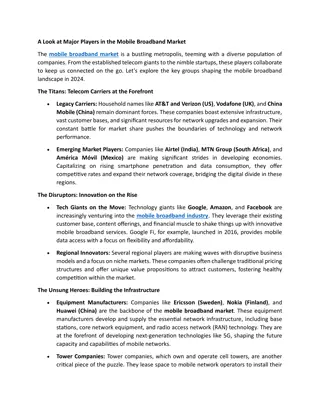 Major Players in the Mobile Broadband Market