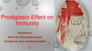 Prodigiosin: Impact on Immunity and Potential Applications