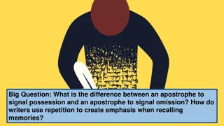 Understanding the Use of Apostrophes and Repetition in Writing