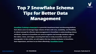 Advanced Snowflake Training in Chennai Join Visualpath