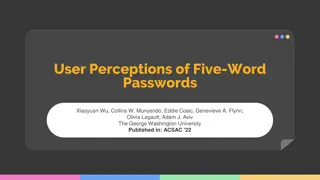 User Perceptions of Five-Word Passwords Study at George Washington University