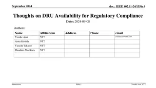 DRU Availability for Regulatory Compliance in Japanese 5/6 GHz Bands