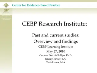 Evidence-Based Practices in Community Corrections Research