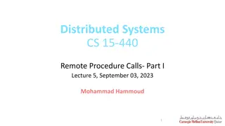 Remote Procedure Calls in Distributed Systems: Communication Paradigms and Middleware Layers