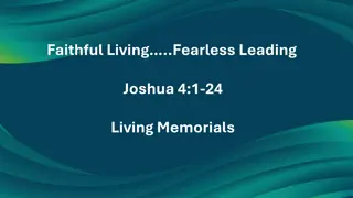 Living Memorials of Faith: Reflections on Joshua 4 | Nostalgia and Legacy