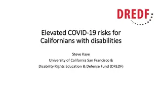 Elevated COVID-19 Risks for Californians with Disabilities