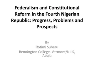 Challenges of Constitutional Reform in Nigeria: A Comprehensive Analysis
