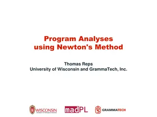 Cutting-Edge Program Analyses and Newton's Method Insights
