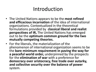 Perspectives on International Organizations and UN Reforms