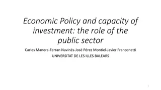 Public Sector Role in Economic Policy and Investment Capacity