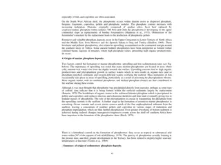 Formation of Marine Phosphate Deposits - Mechanisms and Origins
