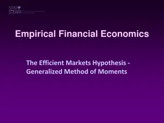 Understanding Empirical Financial Economics: Efficient Markets Hypothesis