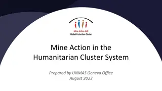 Mine Action in the   Humanitarian Cluster System