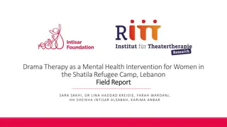 Drama Therapy as a Mental Health Intervention for Women in Shatila Refugee Camp, Lebanon