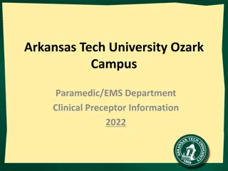 Paramedic/EMS Clinical Preceptor Information at Arkansas Tech University Ozark Campus 2022