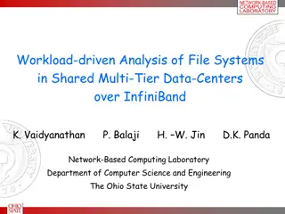 Workload-Driven Analysis of File Systems in Shared Multi-Tier Data Centers