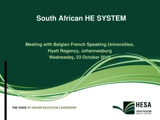 Insights into the South African Higher Education System and Challenges