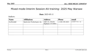 Mixed-mode Interim Session AV Training for IEEE 802 EC-25/0107r0 in May 2025