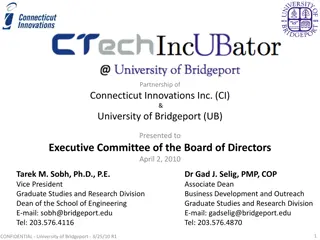 Bridgeport University Business Incubation Program Overview