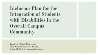 Inclusion Plan for Students with Disabilities at Western Illinois University