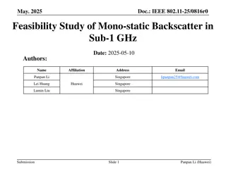 Feasibility Study of Mono-static Backscatter Communication in Sub-1 GHz Band