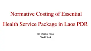 Normative Costing of Essential Health Service Package in Laos PDR