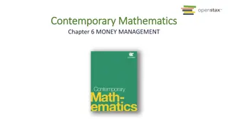 Money Management in Contemporary Mathematics