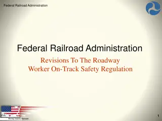 Federal Railroad Administration Revisions to Roadway Worker On-Track Safety Regulation RWP 2016.1