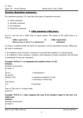 C++ Iteration Statements: while and do/while Loops Explained