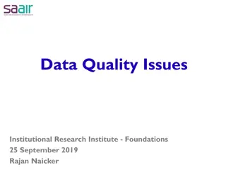 Effective Data Quality Strategies for Institutional Decision Making