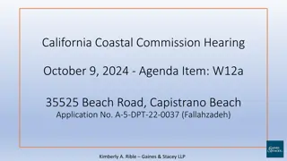 California Coastal Commission Hearing - Project Background and Facts