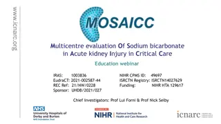 Multicentre Evaluation of Sodium Bicarbonate in Acute Kidney Injury - Trial Update