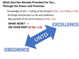 Excellence Through Obedience and Faith: Manifesting God's Promises