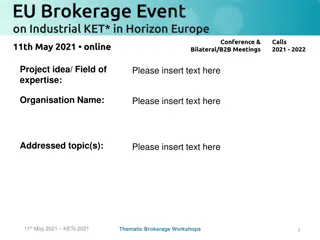 Maximizing Collaboration Opportunities at KETs 2021 Brokerage Event