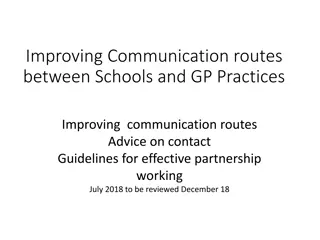 Effective Communication Routes for Schools and GP Practices